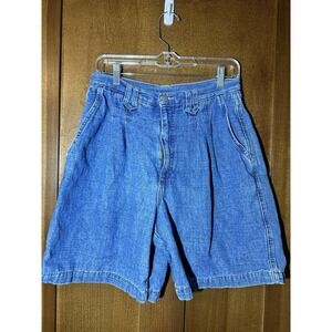 Vintage Roper Womens 13 Denim Shorts Pleated High Rise Western USA 28 Waist